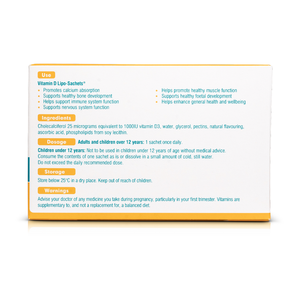 Vitamin D Lipo-Sachets® - Melon Flavoured - 1000IU