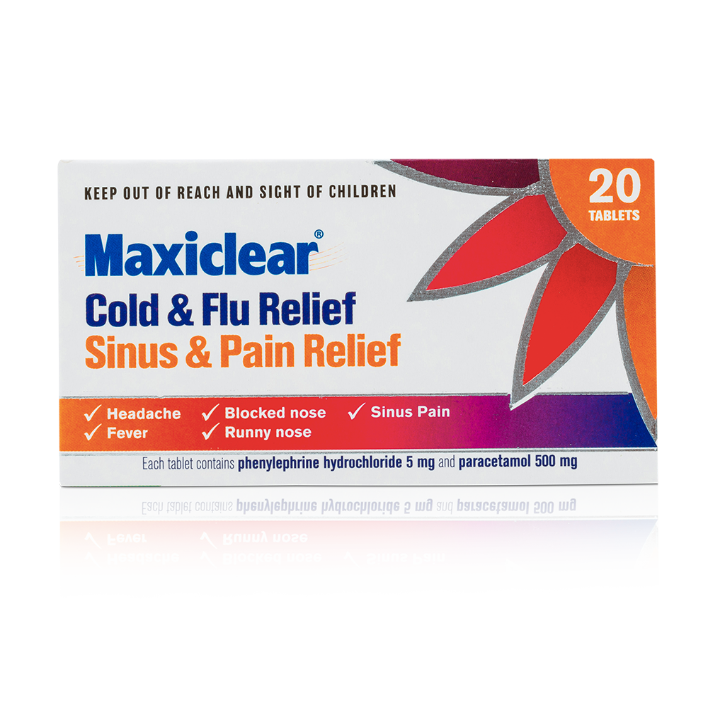 Maxiclear® Cold & Flu/Sinus & Pain Relief Tablets