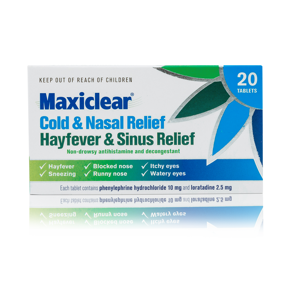 Maxiclear® Cold & Nasal Relief/Hayfever & Sinus Relief