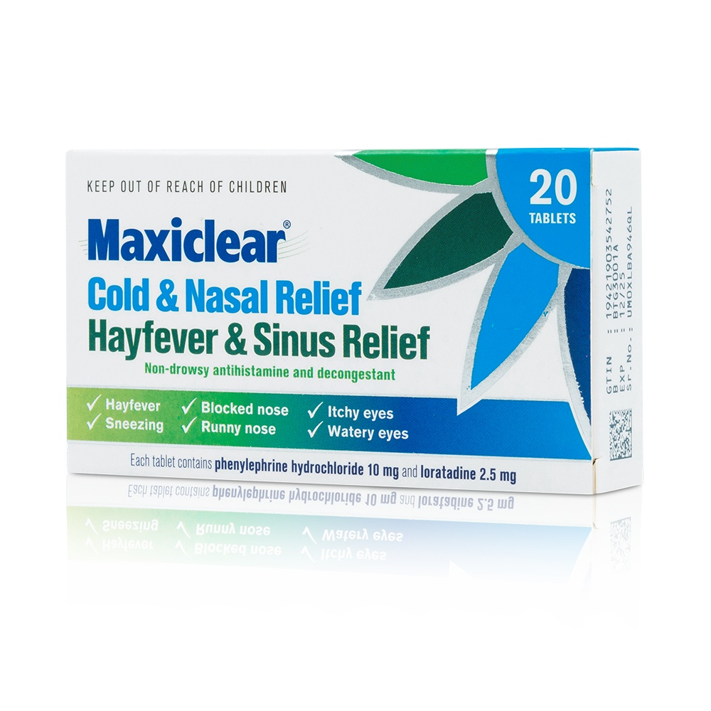 Maxiclear® Cold & Nasal Relief/Hayfever & Sinus Relief