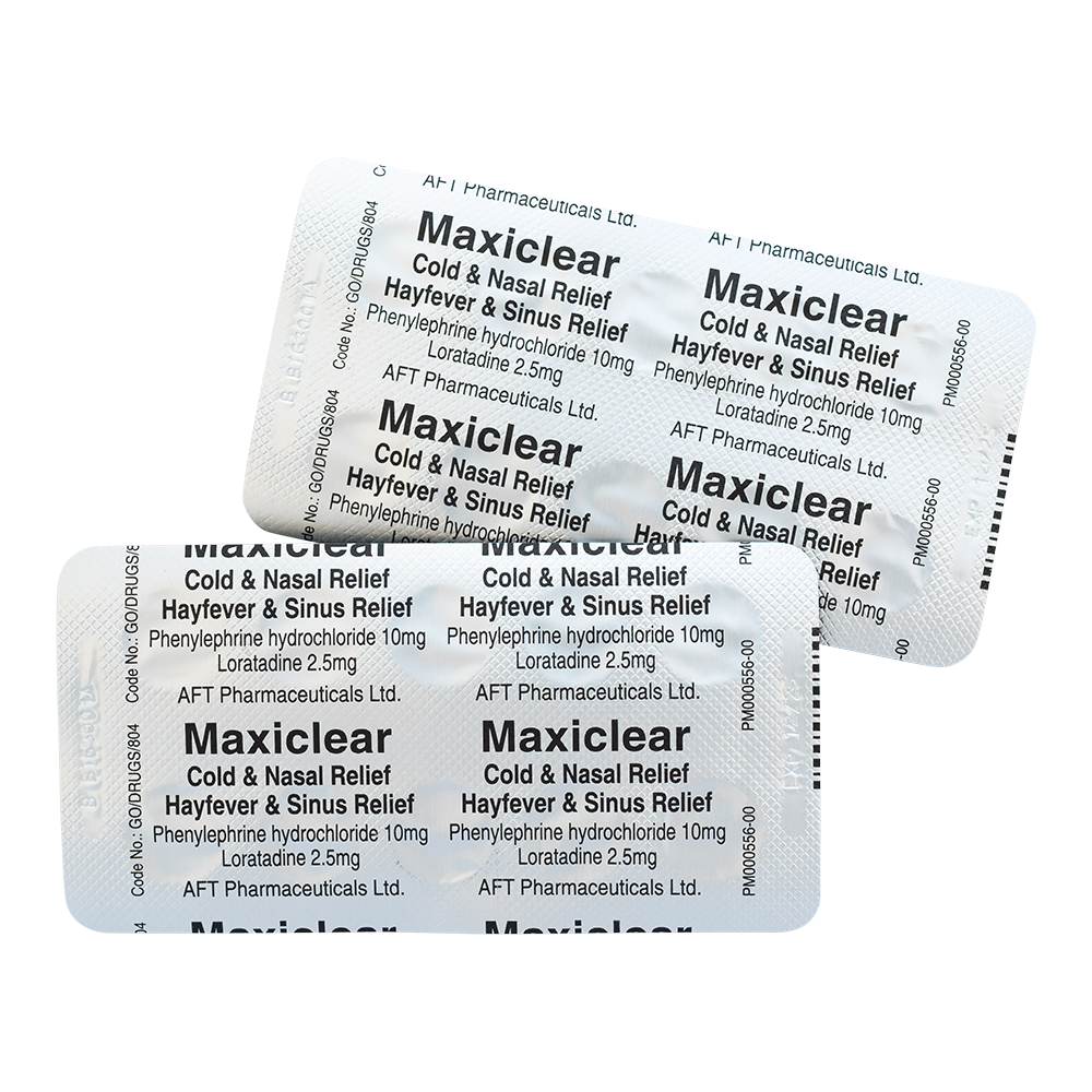 Maxiclear® Cold & Nasal Relief/Hayfever & Sinus Relief