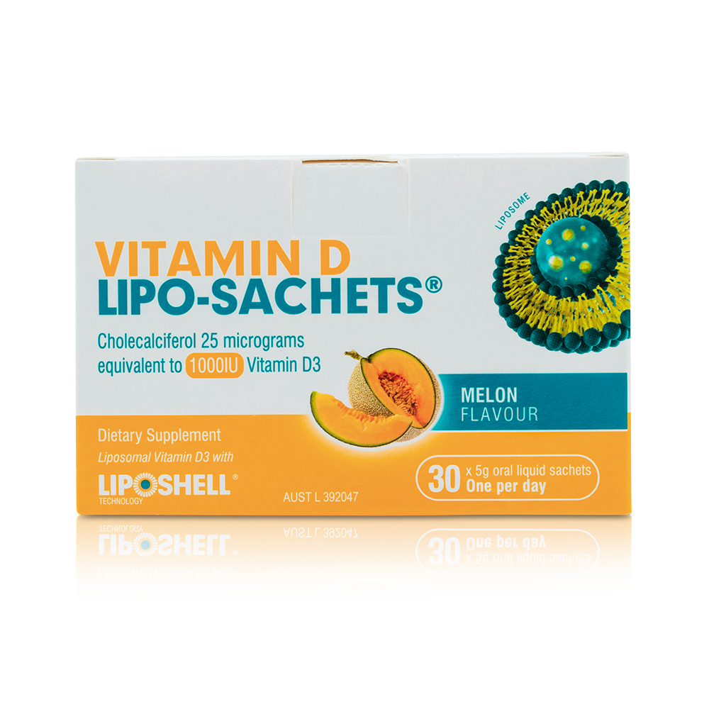 Vitamin D Lipo-Sachets® - Melon Flavoured - 1000IU